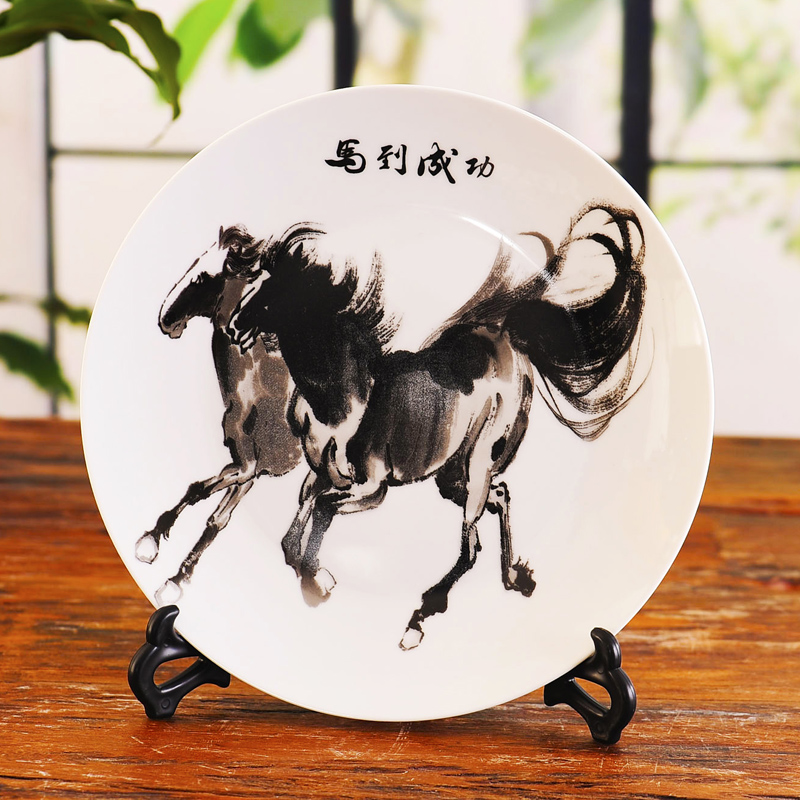 Jingdezhen ceramics decoration PLATE - 005 hang dish Chinese style household act the role ofing is tasted porch place of the blue and white porcelain PLATE