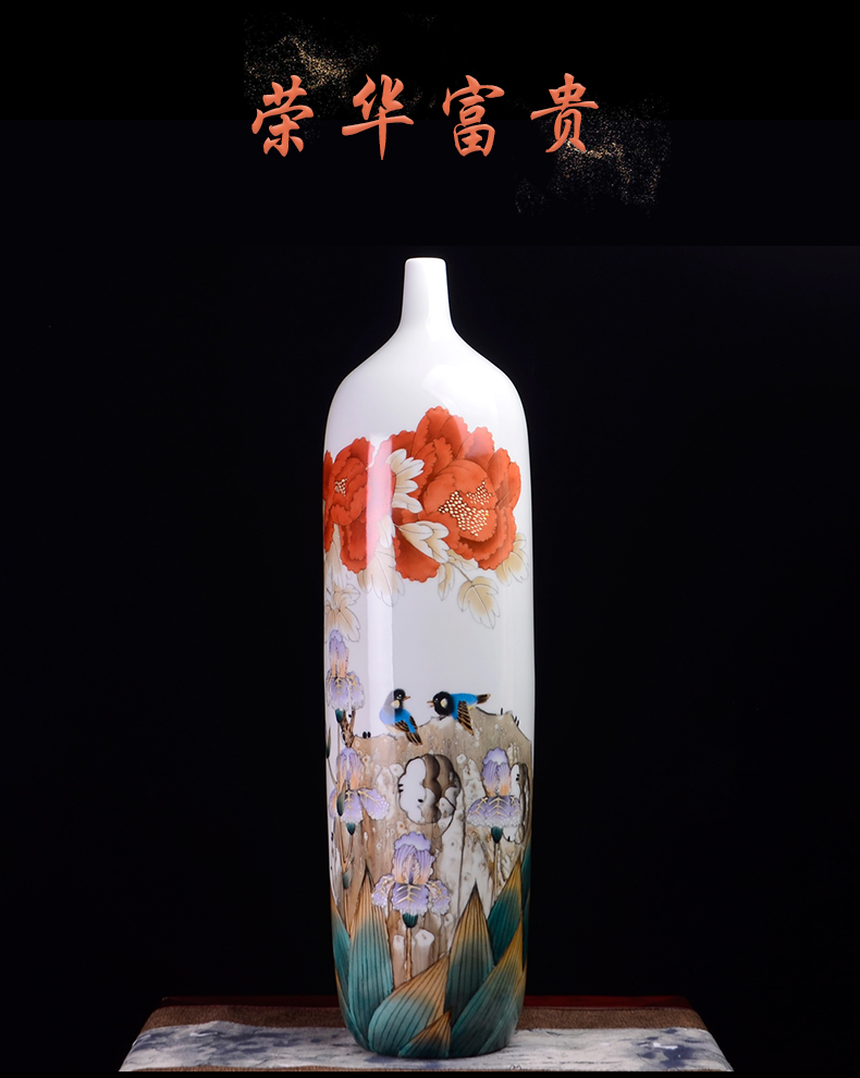 Jingdezhen ceramics famous hand - made vases furnishing articles large aj166 household ground sitting room adornment arts and crafts