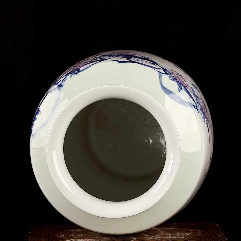 Famous master of jingdezhen ceramics hand - made vases, flower arranging furnishing articles furnishing articles five sub - ka Chinese style living room decoration