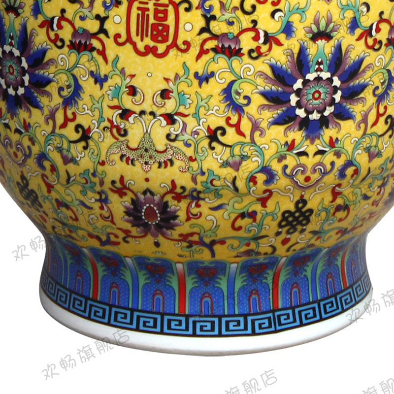 Jingdezhen ceramics high ear vase furnishing articles antique Chinese sitting room porch decoration large d167 landing