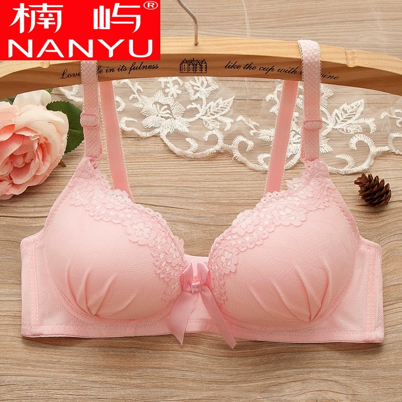 . Không có vòng thép áo ngực bên ren tập hợp đồ lót sexy phù hợp với cô gái sinh viên điều chỉnh ngực nhỏ thoải mái túi áo ngực - Bộ đồ lót