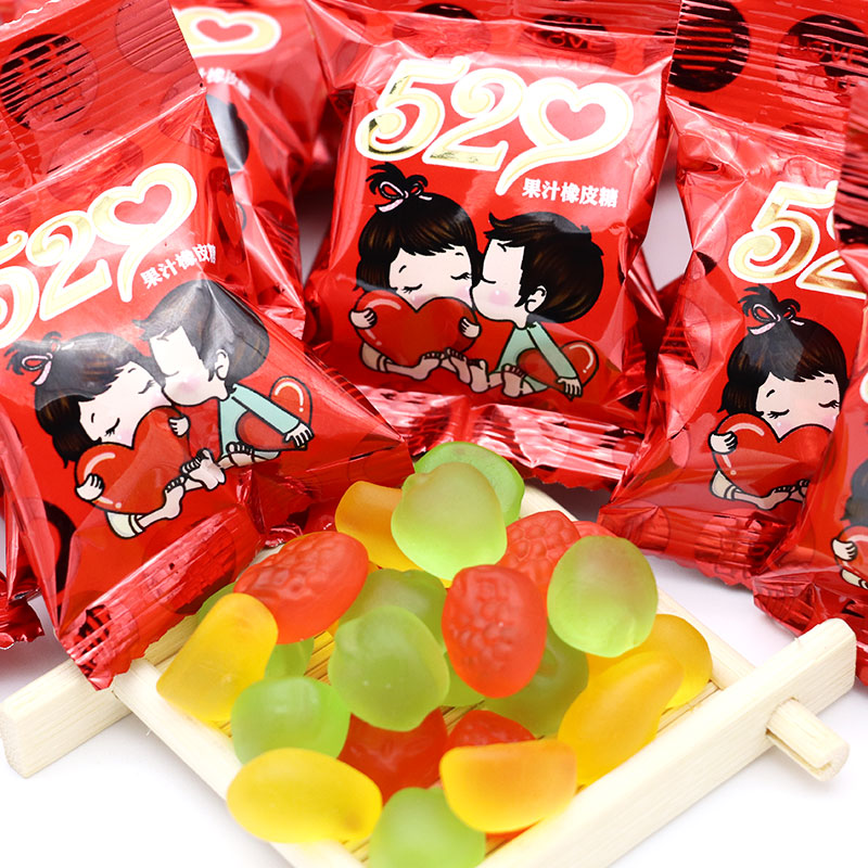 Mrs. 520 juice rubber 500g 1 pound 35 bags of Q pop - sweet bulk sweet fruit snack sweets