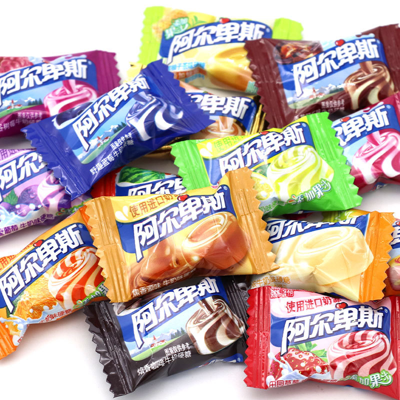 Alpine Mixed Multi-Flavor Milk Hard Candy 500g Wedding Candy Birthday Reception Casual Snacks Fruit-Flavored Candy