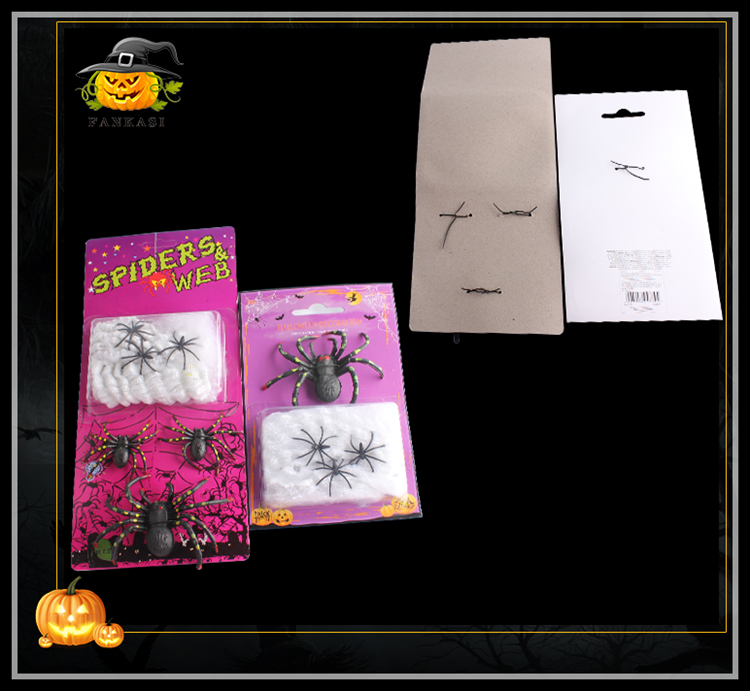 Halloween Bar Cảnh Đạo cụ Ngôi nhà ma ám KTV Mall Bí mật Trang trí phòng Vật tư Spider Spider Ghost Festival Spider Net Cotton - Sản phẩm Đảng / Magic / Hiệu suất đồ hóa trang halloween