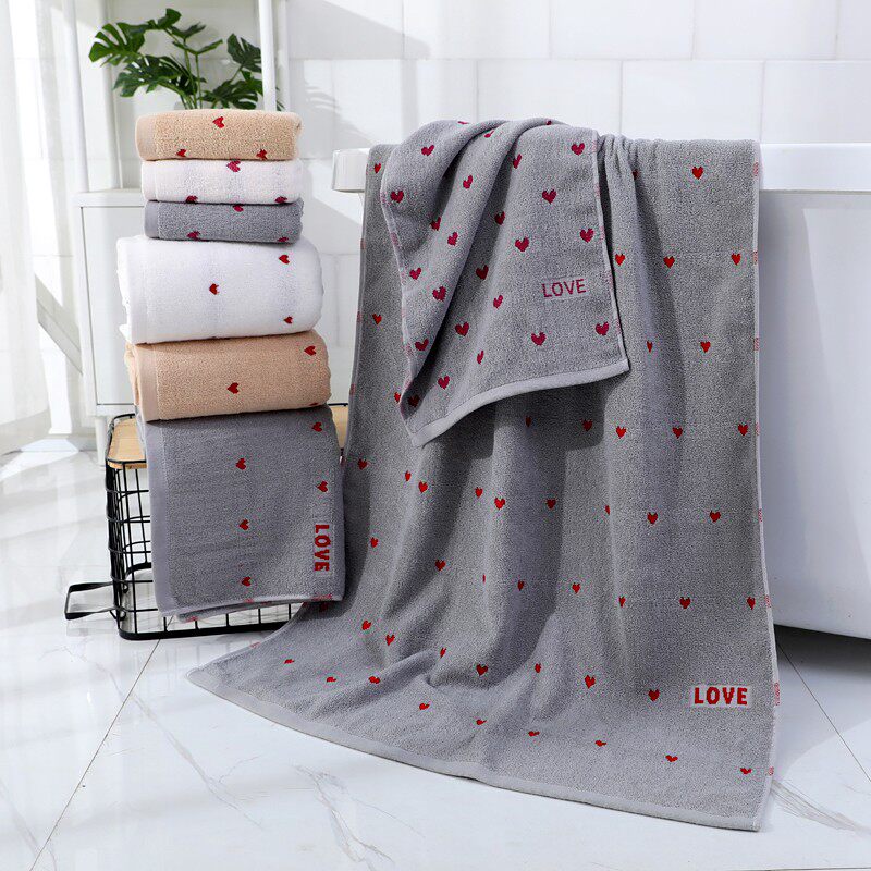 2021 New Women's Towel Bath Towel Two-Piece Set Household Cotton Absorbent Winter Cotton Long Version Wrap Body