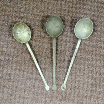 3 Qing Dynasty Republic of China old bronze spoon engraved with old bronze ware antique bronze miscellaneous pieces