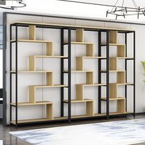  Simple bookshelf shelf Living room combination partition screen rack Office floor shelf display rack Flower rack entrance