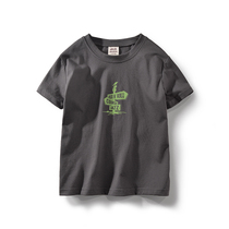 Chu Tian childrens clothing 2021 summer new boy short sleeve T-shirt cotton middle-aged childrens body shirt half sleeve loose