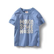 Chu Tian childrens clothing 2020 Summer new boy short sleeve T-shirt cotton middle-aged childrens body shirt half sleeve loose