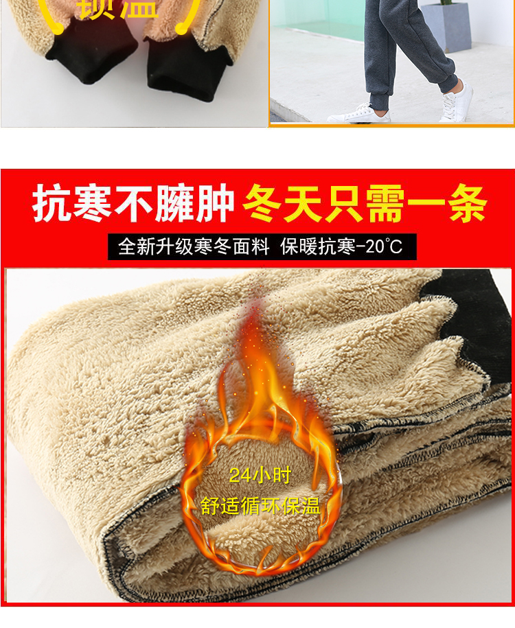Mùa đông mới lamb cashmere dày cộng với quần thể thao nhung quần chân bảo vệ quần dài quần giản dị quần harem mỏng quần áo công sở nữ