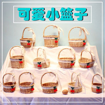 Original Handwoven Cute Lace Small Basket Carry-on Basket Nursery School Picnic Fruit Egg Vine choreography