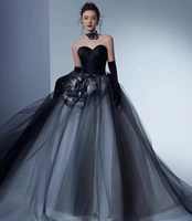 Черное 43 свадебное платье