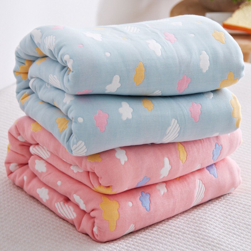 Six-layer gauze cover blanket quilt cotton single double towel blanket baby nap towel quilt summer thin