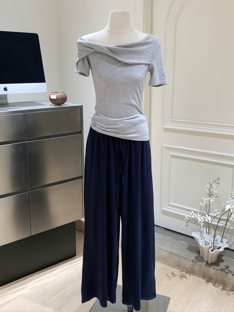 Popw Private Label Comfortable Drawstring Loose-Fitting Floor-Length Wide-Leg Pants That You'Ll Want to Stock up on