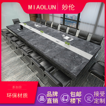 Desk panel marble rectangular conference table long table simple modern negotiation table and chair combination training table