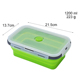 nồi ủ cơm Silicone gấp hộp ăn trưa Du lịch di động hộp ăn trưa lò vi sóng silicone niêm phong gấp giòn - Hộp cơm điện sưởi ấm hộp cơm điện cao cấp