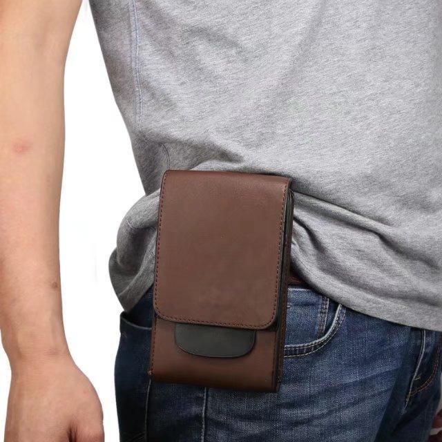 Khuyến mại 6,5 inch kê Max2 điện thoại di động túi đôi thắt lưng túi da Thắt lưng túi MIX túi đeo dọc đai túi đựng điện thoại da thật