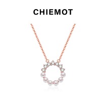 Sunflower Pearl Necklace Woman Pure Silver 2022 New Light Lavish CrowdDesign Advanced Birthday Gift To Girlfriend