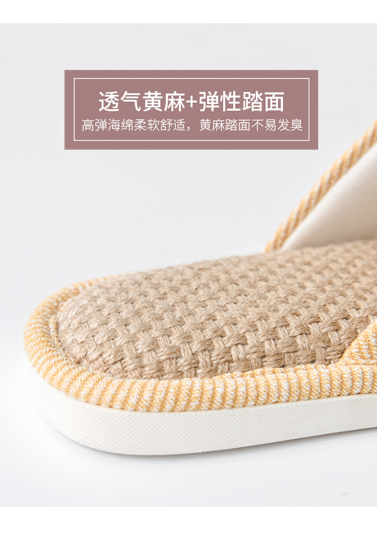 Mùa xuân Linen dép nữ mùa hè và dép đi trong vài nhà trong nhà bằng gỗ sàn nhà Four Seasons Men khử mùi bông đáy mềm - Trang chủ dép lê đi trong nhà