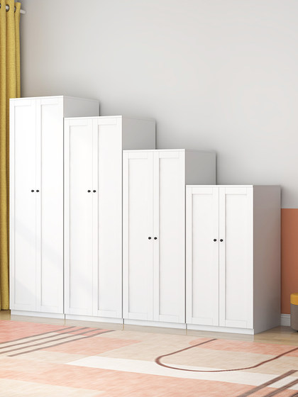 600深白色小户型衣柜抽屉式收纳柜现代简约卧室组合衣橱钢制斗柜