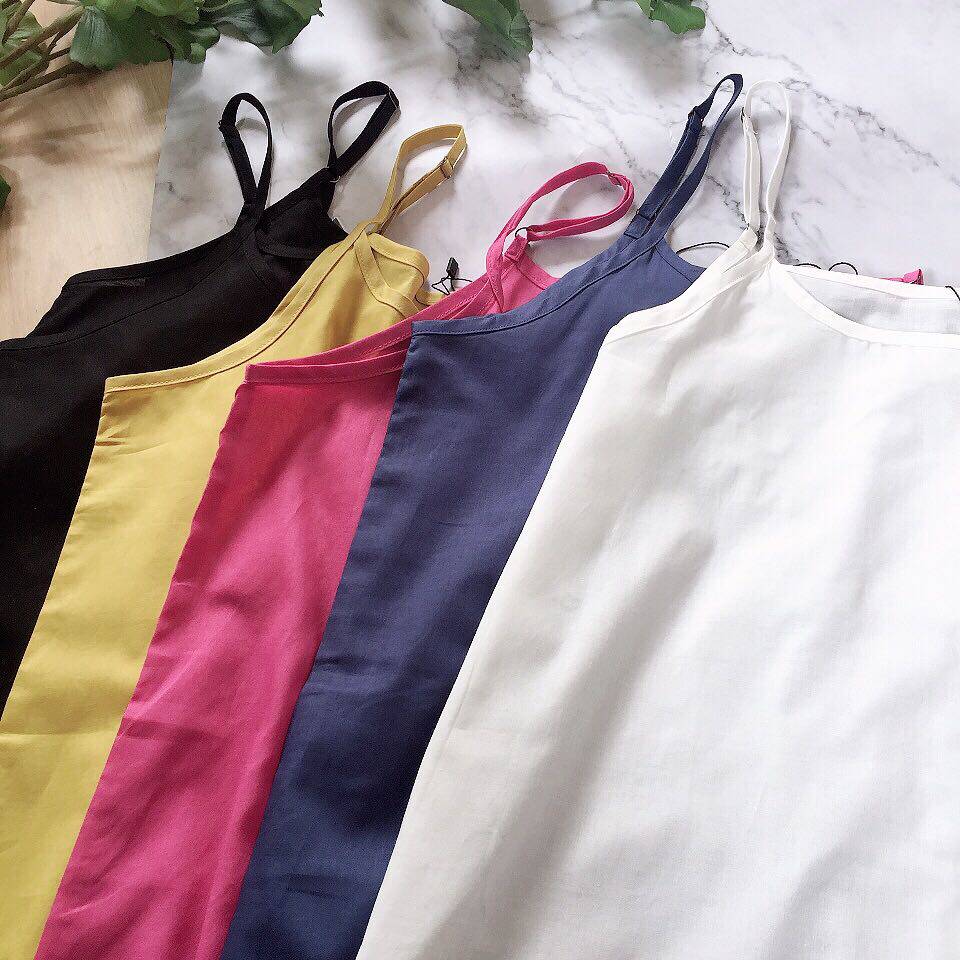 Pure cotton combed cotton mid-length version bottoming suspender skirt with dress petticoat women's cotton pajamas nightdress summer thin