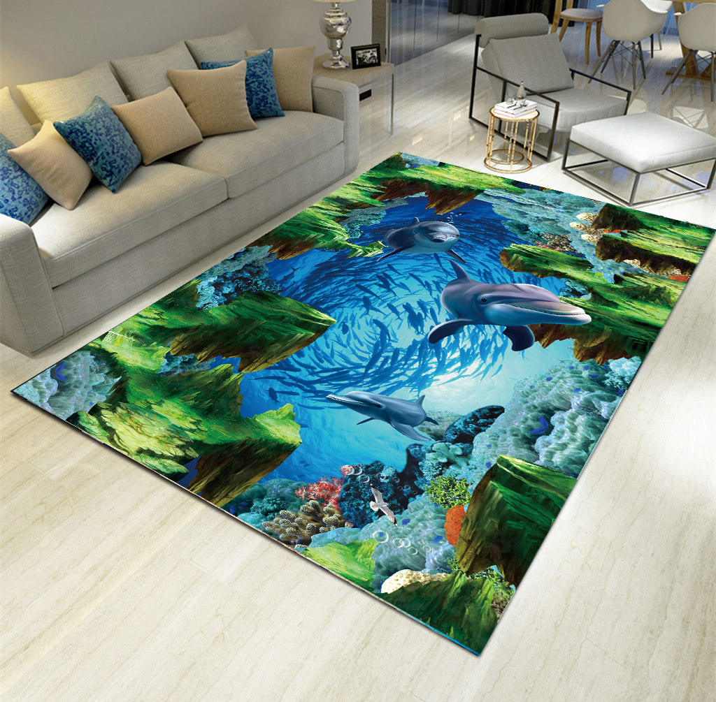phòng khách 3D sofa bảng Bắc Âu thảm phòng ngủ cạnh giường tắm hình chữ nhật nhà bếp cửa mat tùy chỉnh - Thảm thảm trải sàn khổ lớn