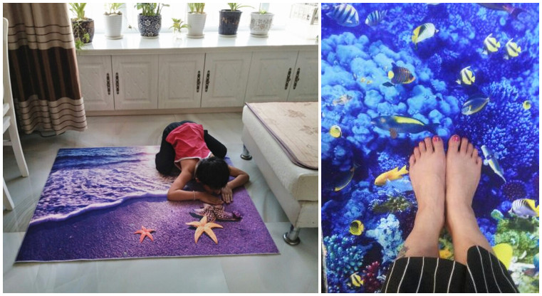 Sáng tạo phòng thảm sống bàn cà phê giường sofa phòng ngủ cửa hàng thảm 3D cho thảm giường trẻ em tấm thảm chùi chân tắm nhà bếp - Thảm thảm chụp hình
