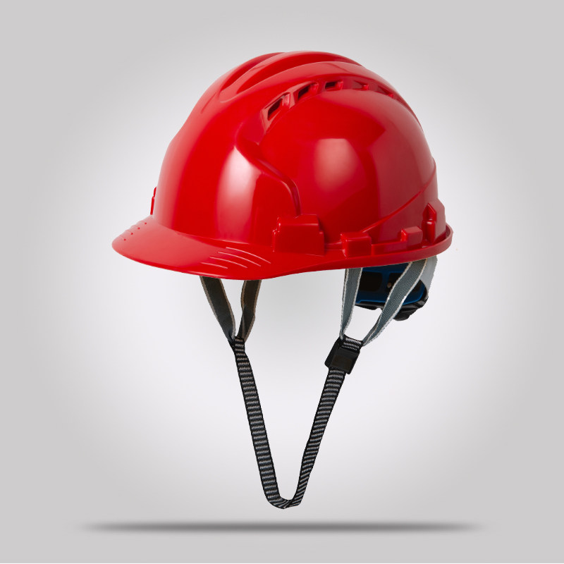 Каска Shield Guard DS-302 красная, трехканальная вентиляция