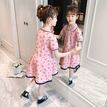 Girls dress summer 2021 new childrens foreign style princess dress middle and large childrens Korean version of the tide childrens clothing girls skirt
