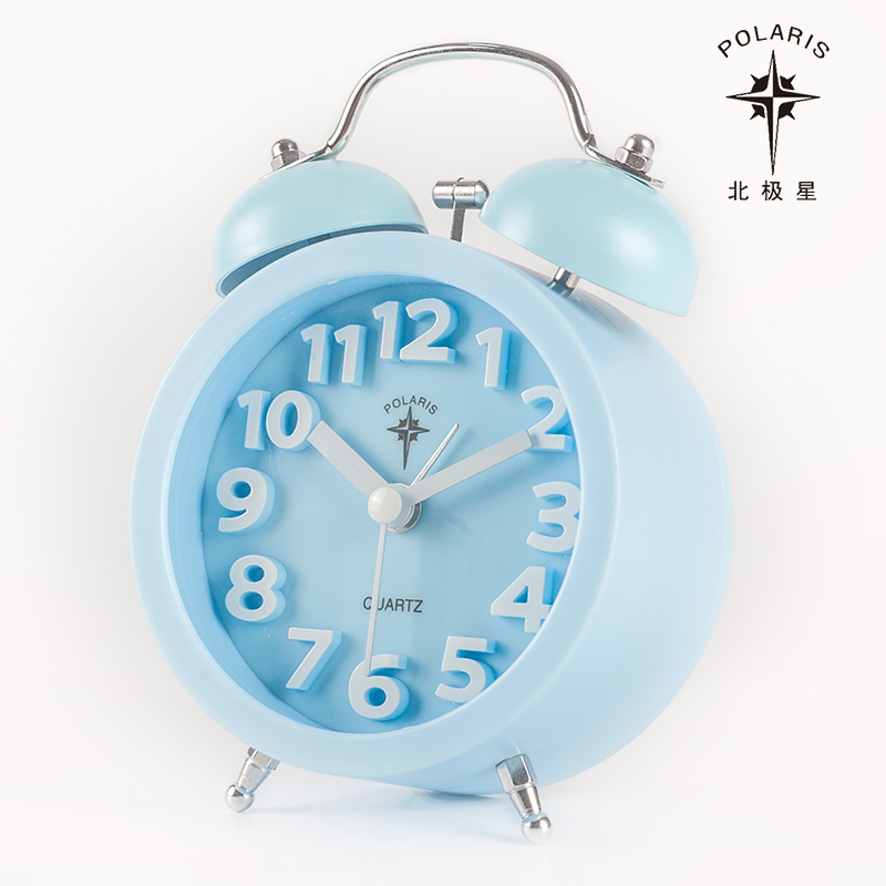Polaris small alarm clock creative student mute bed head bedroom children simple modern mini desk clock smart clock