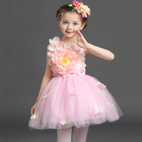 girls princess ballet chorus dresses Children's Dance Costume boys and Girls Chorus dress kindergarten flower princess poncho dress performance dress