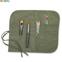 Beauty Glow Pure Cotton Canvas Painted Brush Curtain Water Chalk Bag Special Inserted Pen Bag Cashier Bag Paintbrush Finishing Pen Roll