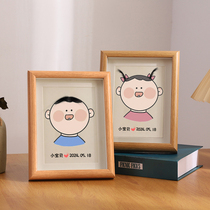 Baby fetal hair photo frame newborn baby full moon 100th day fetal hair collection and preservation production diy homemade commemorative ornaments