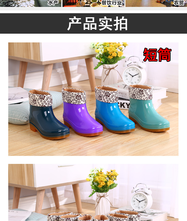 Thời trang giày đi mưa nữ dành cho người lớn đi giày cao su giày đi mưa crocs