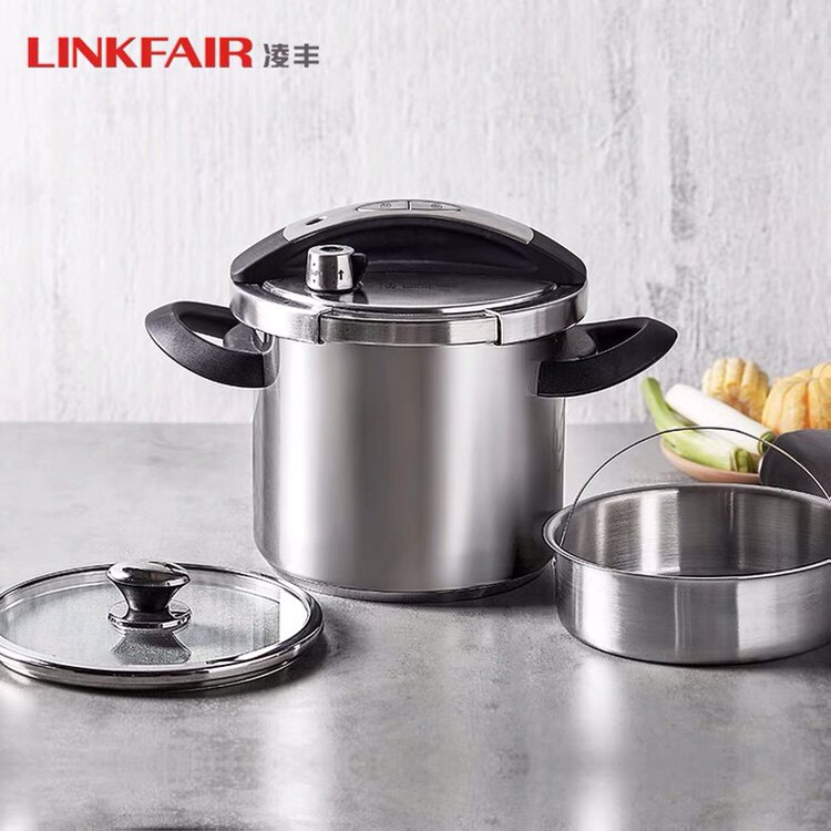 Ling Feng LINKFAIR Pressure cooker 7 liter 304 stainless steel multifunction fast pressure explosion protection safe pressure cooker 7001