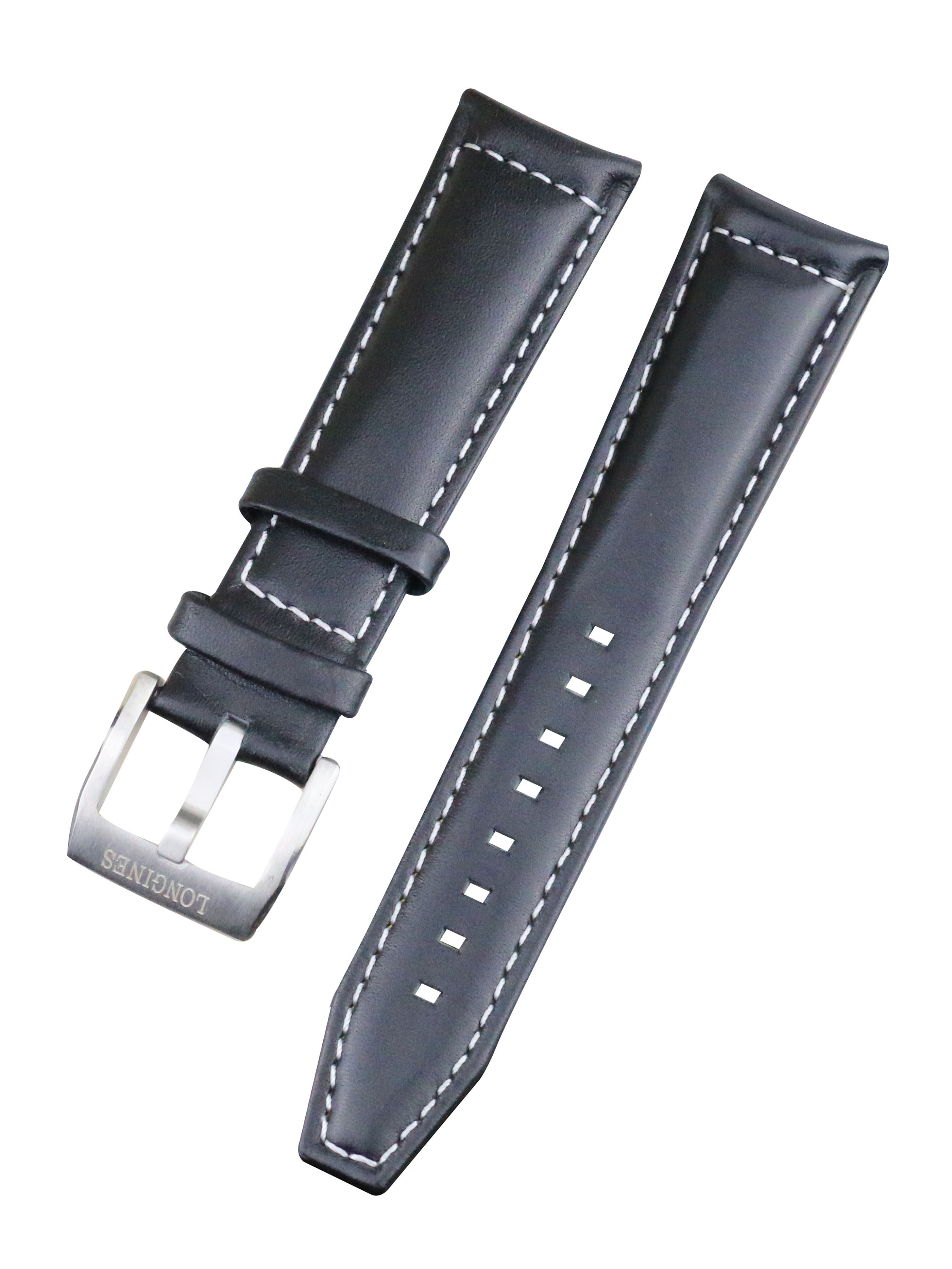 Longines Genuine Leather Strap Pioneer Original Pin Buckle Leather Strap L3.811/810 Cowhide Watch Band 21 22mm