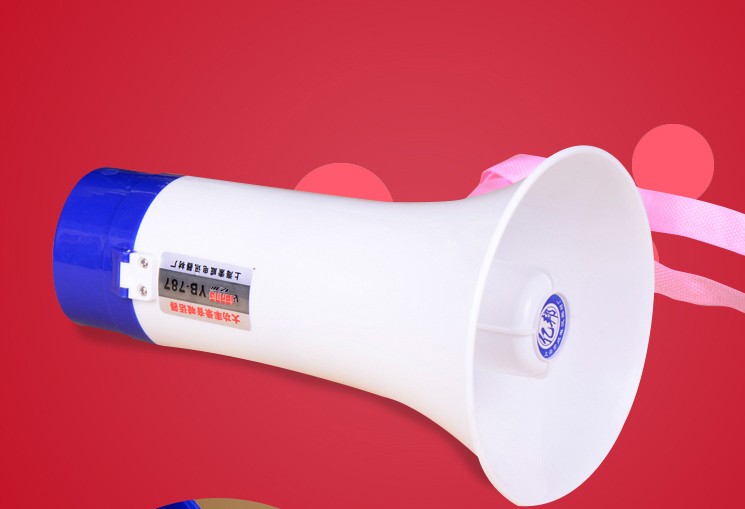 High power recording handheld screers to spread propaganda called trumpeter lithium battery flared horn
