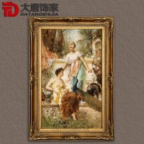 Pure hand-painted oil painting living room hanging painting hotel with decorative painting European classical Angel oil painting court figures RW03