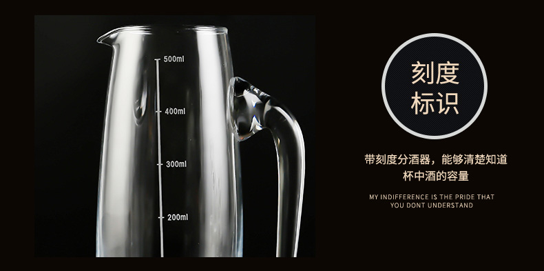 Rượu gia dụng rượu mát rượu decanter jug ​​nồi jug cup không có chì pha lê glass wine với quy mô