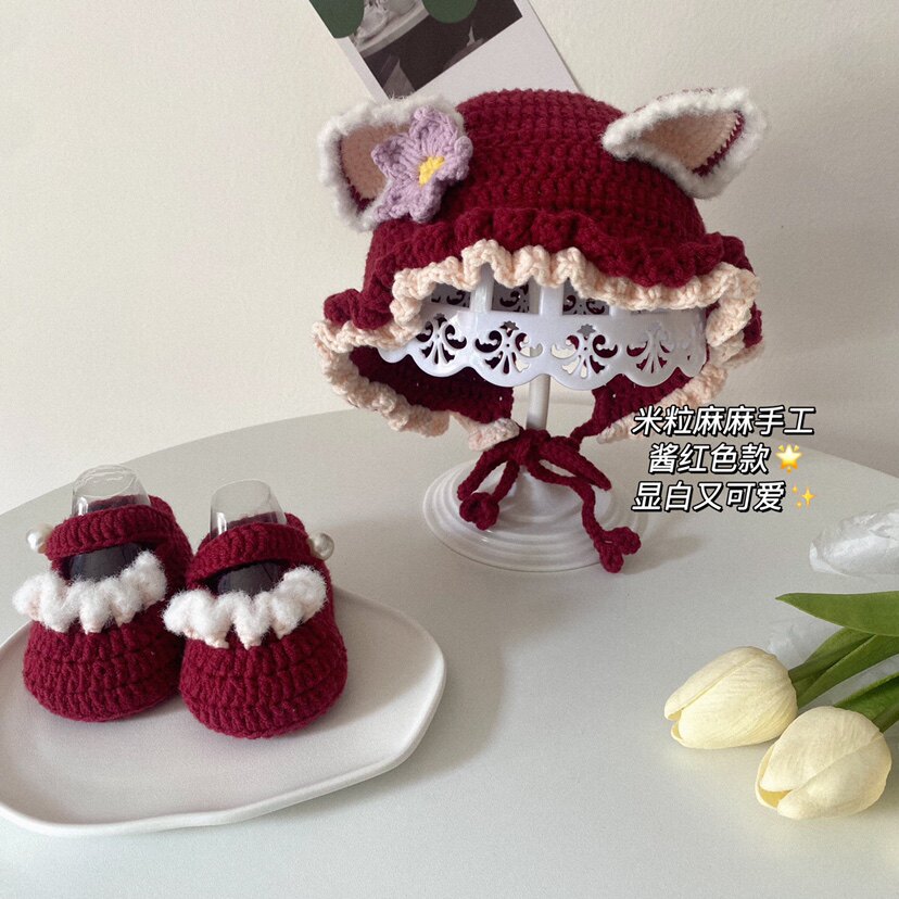 Зерна Конопля ручной работы оригинал новая рука DIY Lingna labelle фокс ребенок обувь ткать шляпа шерстяной материал 