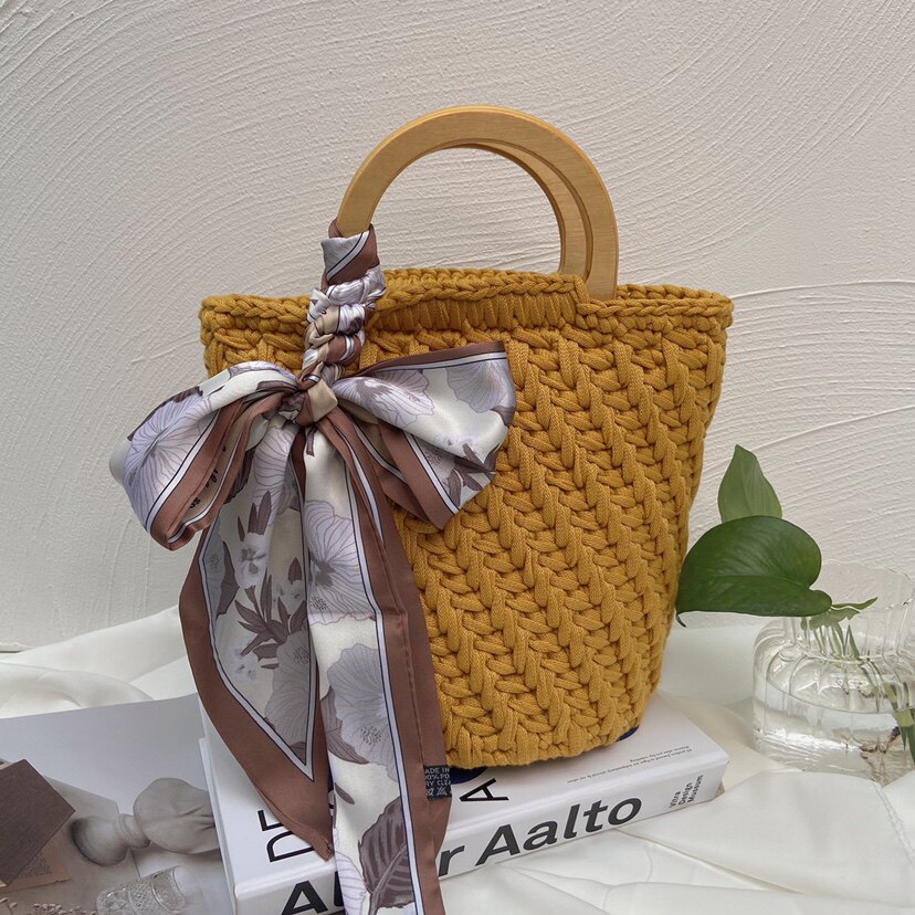 Крючок для вязания ручной работы, сумка, набор материалов, DIY 