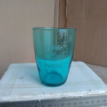 Nestlé customized products second-hand old objects glass handicrafts rare blue Nestlé glass cups