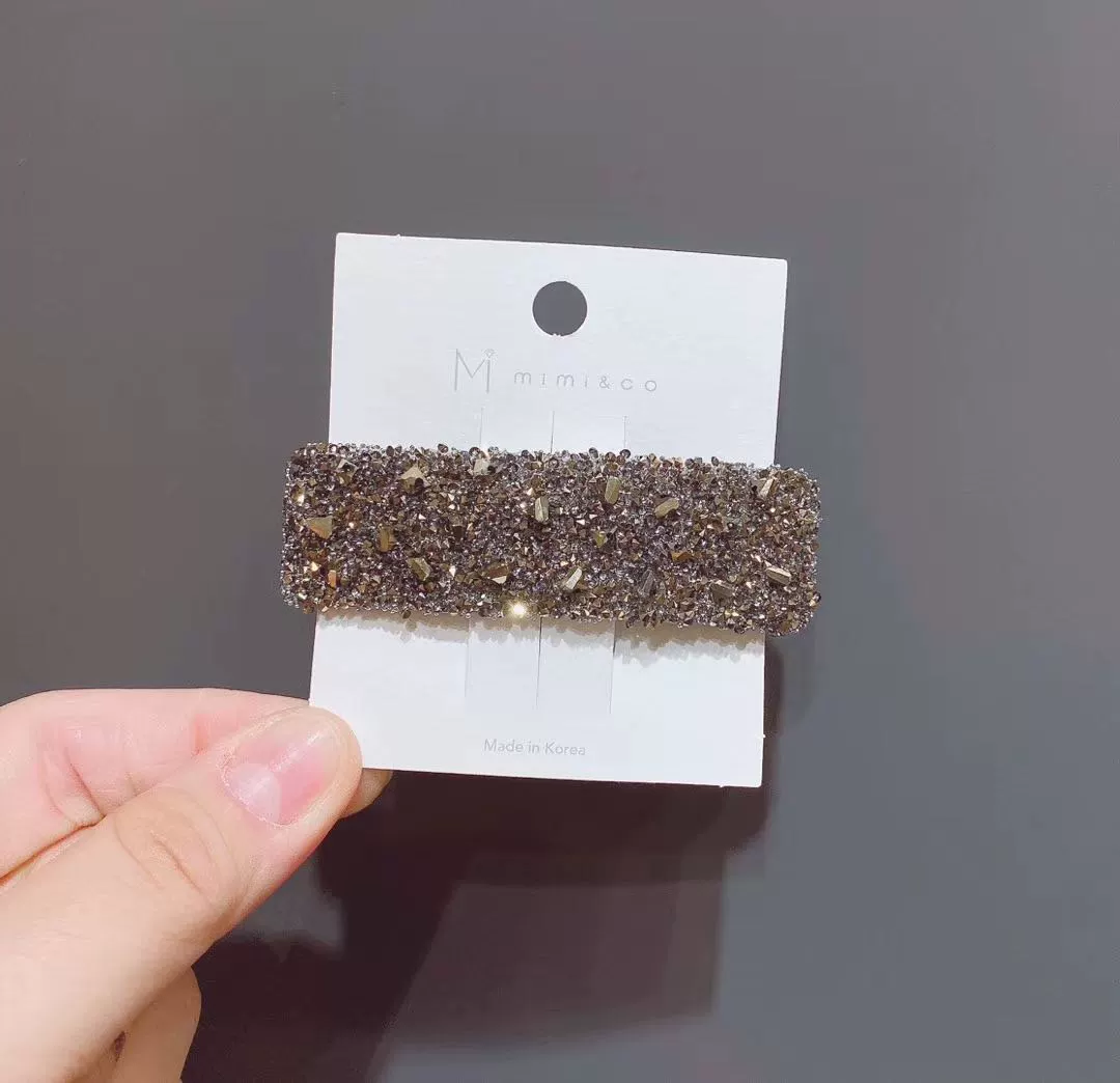 Kẹp tóc sáng bóng bb kẹp Hàn Quốc Dongdaemun mua sắm thời trang rhinestone phụ kiện tóc ngọt ngào và đơn giản hoang dã Kẹp bên - Phụ kiện tóc