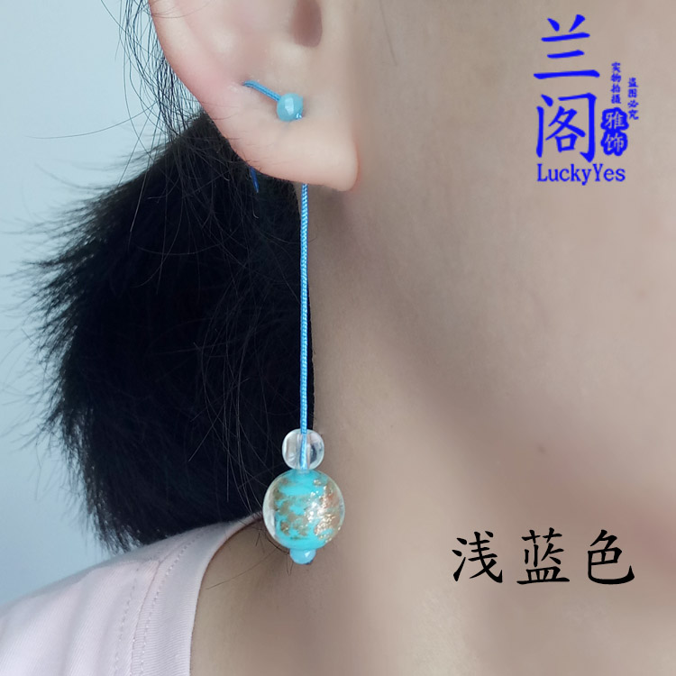 Day Wind Glazed Handmade Anti-Allergy Rope Ear Necklace Long Version Brief Personality Ear Rope Schoolgirl Ornaments