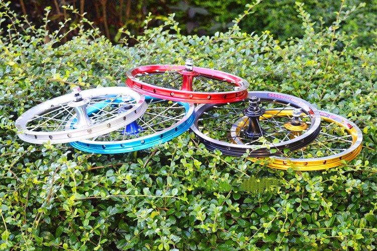 Large Row Bike Wind Line 14 Inch Wheel Group Ynhon Four Peering Wheel Group 412 Retrofit Folding Car Single Speed 9t Flower Drum