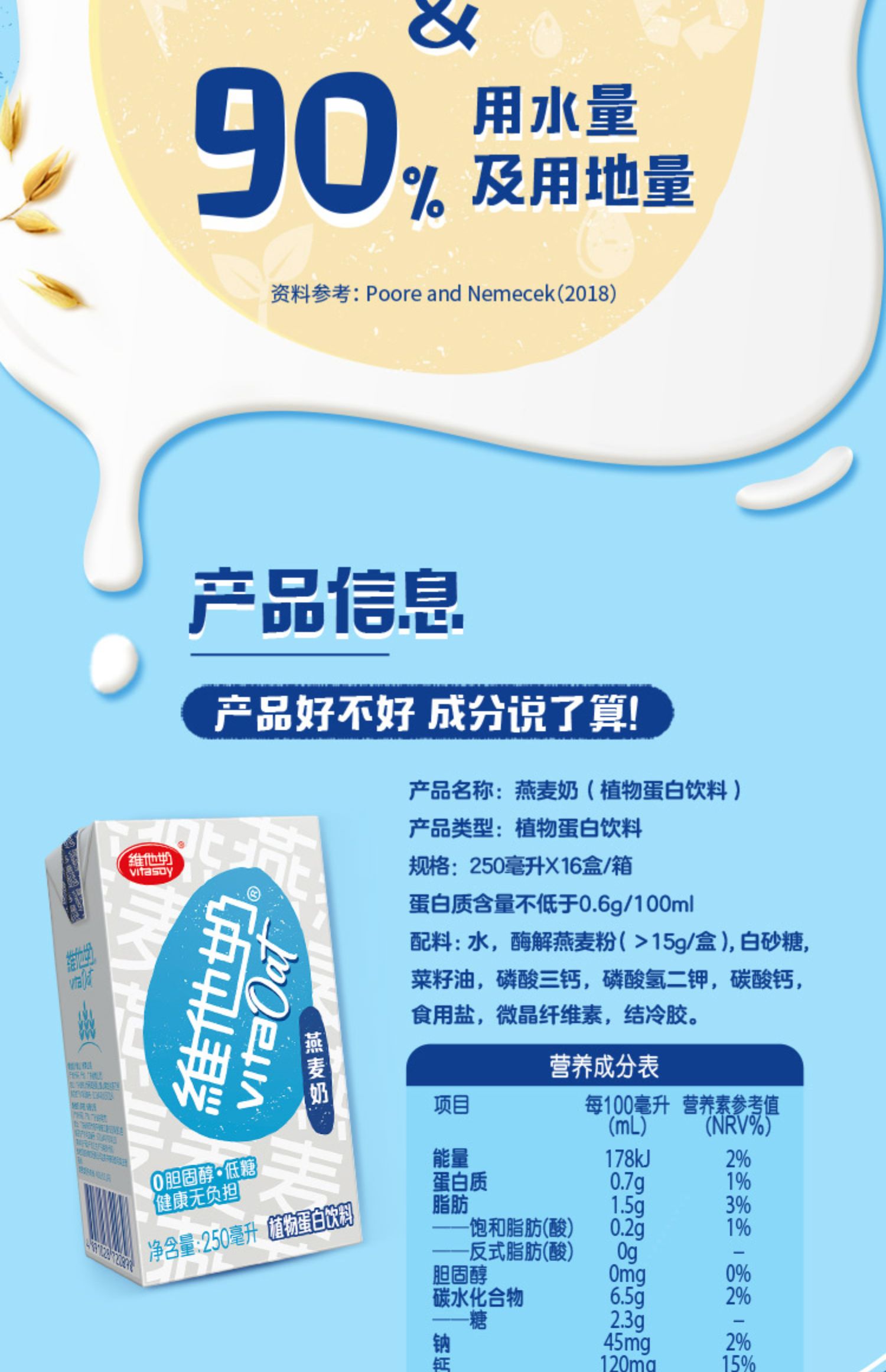 维他奶燕麦奶250ml*24盒