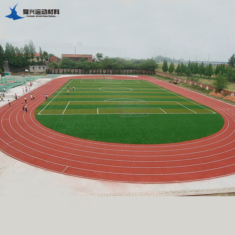 Ziyang Zizhong breathable plastic track school plastic venue material red EPDM plastic particle glue