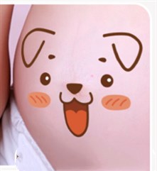 Người phụ nữ mang thai bụng dán ảnh quần áo Phụ nữ mang thai bụng dán hình con chó con bụng dán ảnh studio ảnh đạo cụ mới thời trang bà bầu thu đông