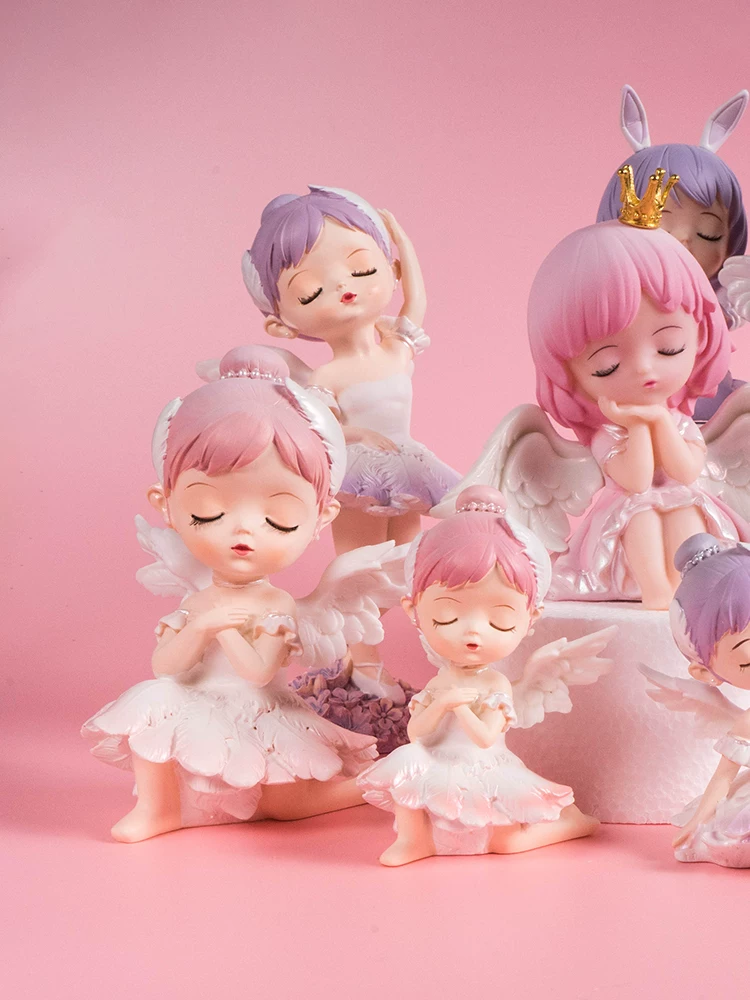 Mixueer Annie Baby Cake Розовая принцесса кукла ангел корона девочка украшение на день рождения Лицо
