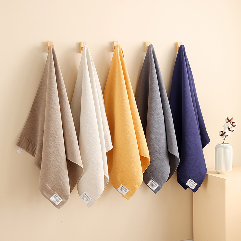 Pure Cotton Gauze Towel for Home Use, Face Washing, All-Cotton, Soft and Absorbent, Adult Large Bath Towel, Couple Style, Thickened and Lint-Free Pure Cotton Gauze Towel for Home Use, Face Washing, All-Cotton, Soft and Absorbent, Adult Large Bath Towel, Couple Style, Thickened and Lint-Free